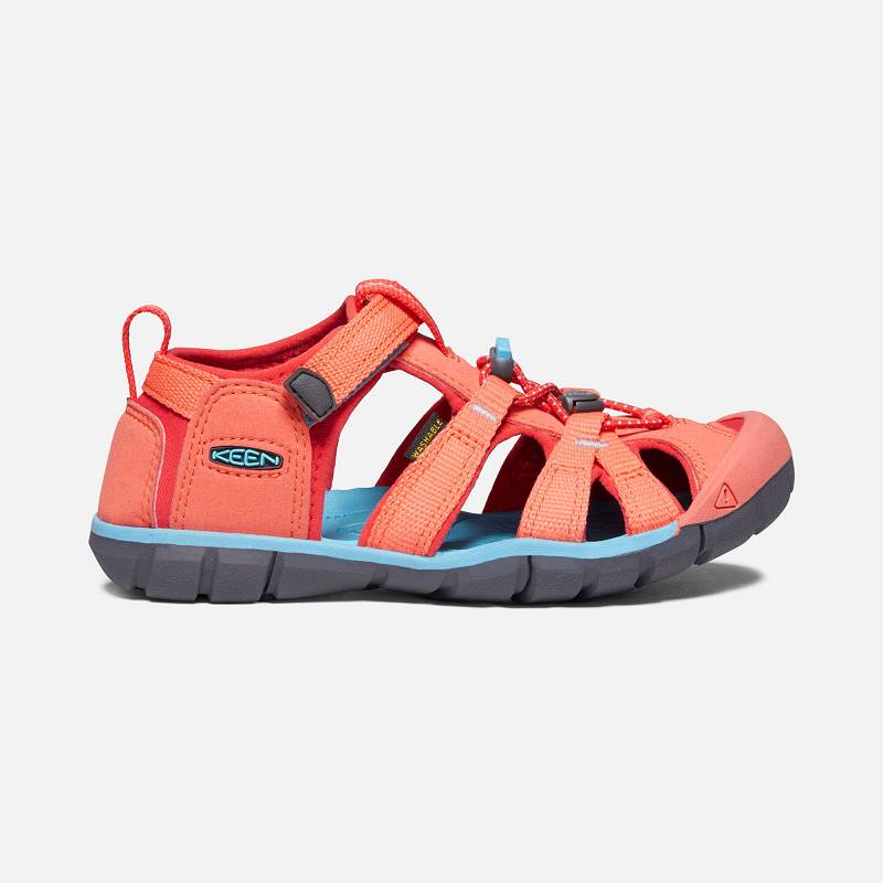 Keen Seacamp II CNX Wassersandalen Kinder DE-35170 Coral/Poppy Red - Keen Kinderschuhe Koralle